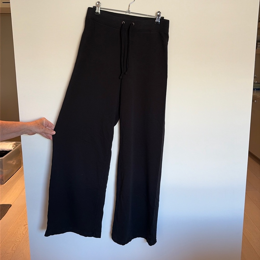 James Perse Black XA wide leg sweat pant